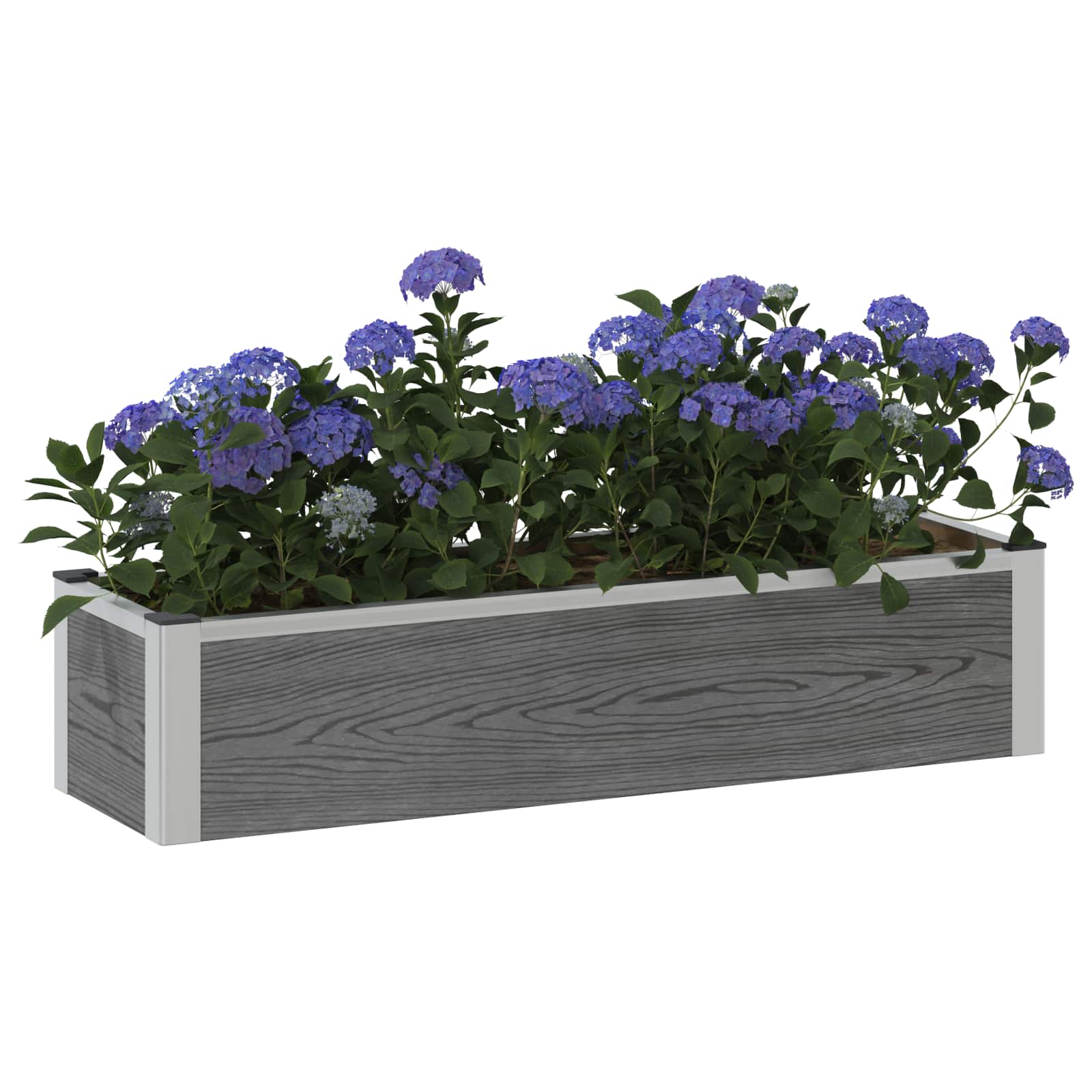 vidaXL Podniesiona rabata ogrodowa Szary 100 x 30 x 22 cm