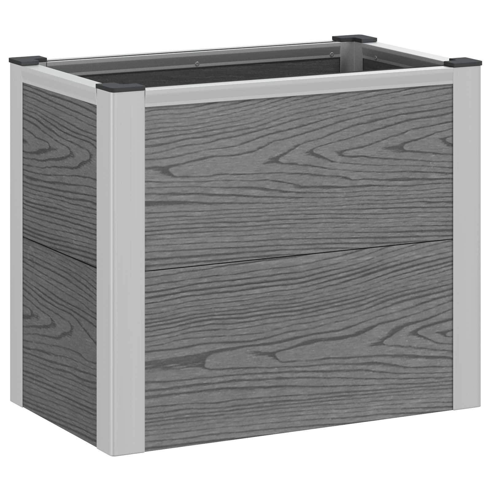 vidaXL Podniesiona rabata ogrodowa Szary 50 x 30 x 42 cm