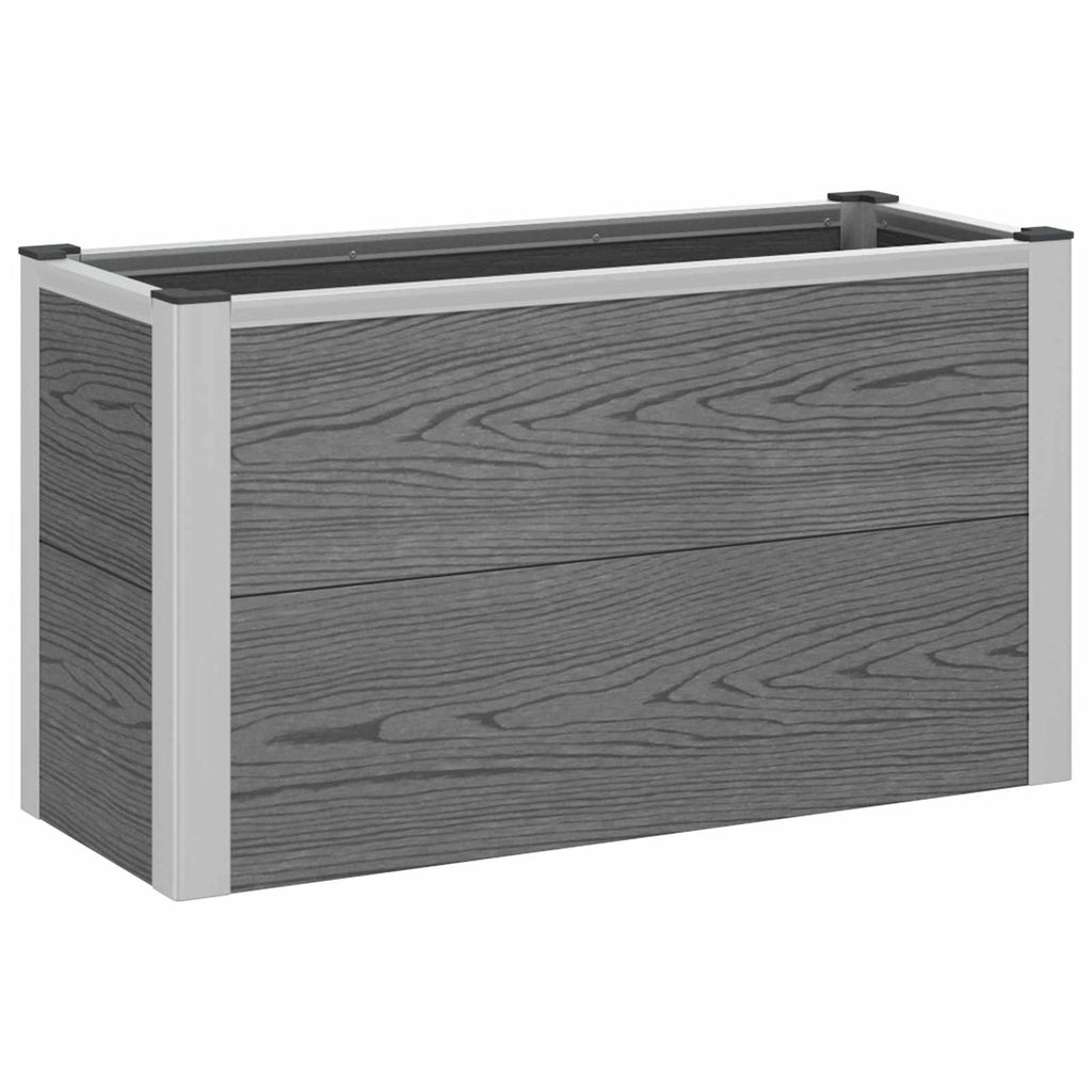 vidaXL Podniesiona rabata ogrodowa Szary 75 x 30 x 42 cm