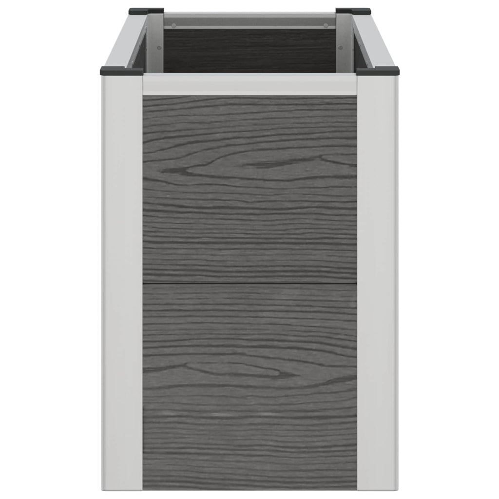 vidaXL Podniesiona rabata ogrodowa Szary 75 x 30 x 42 cm