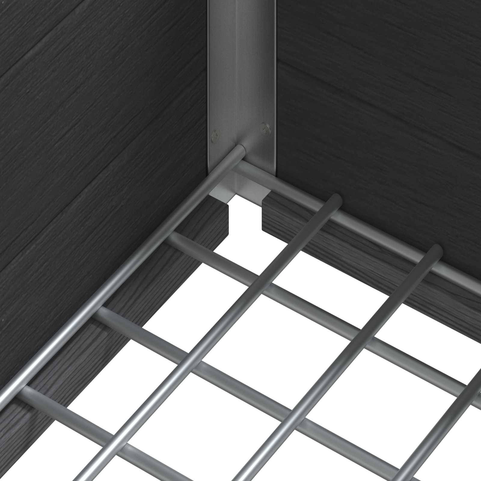 vidaXL Podniesiona rabata ogrodowa Szary 100 x 30 x 42 cm