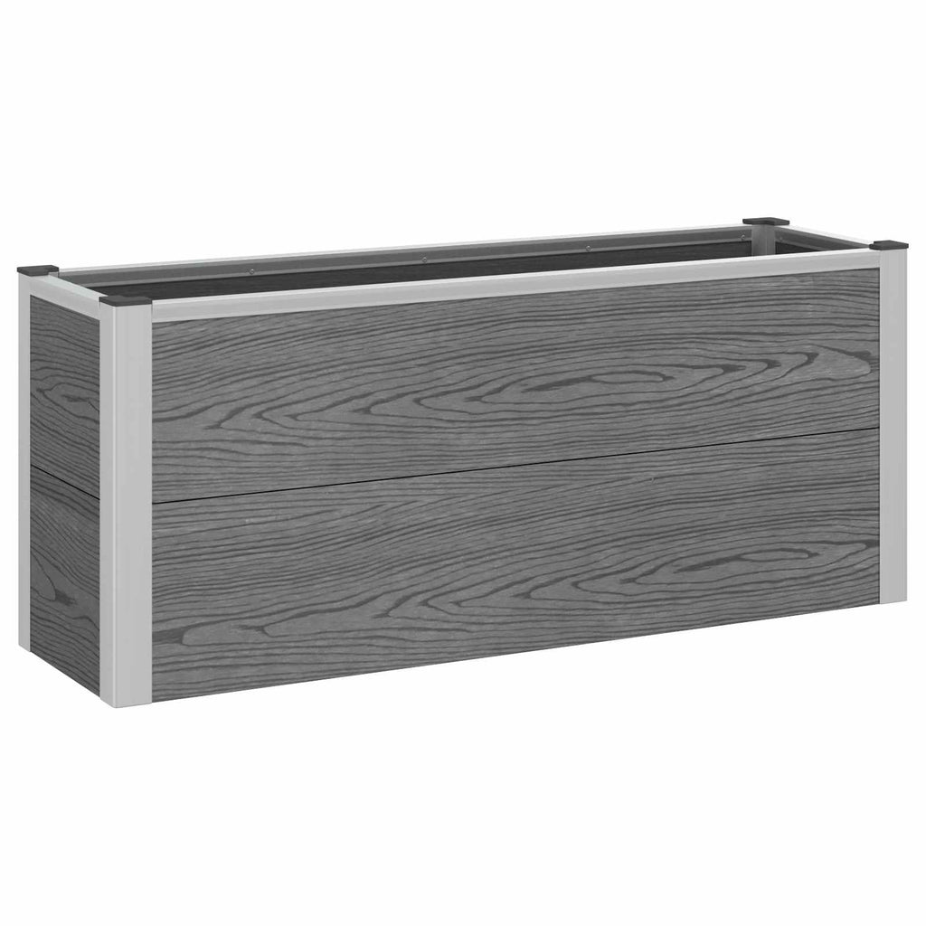 vidaXL Podniesiona rabata ogrodowa Szary 100 x 30 x 42 cm