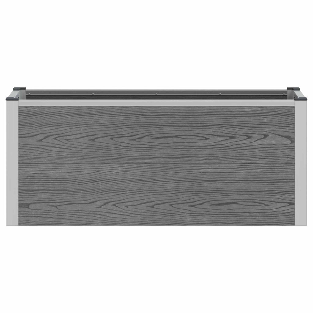 vidaXL Podniesiona rabata ogrodowa Szary 100 x 30 x 42 cm