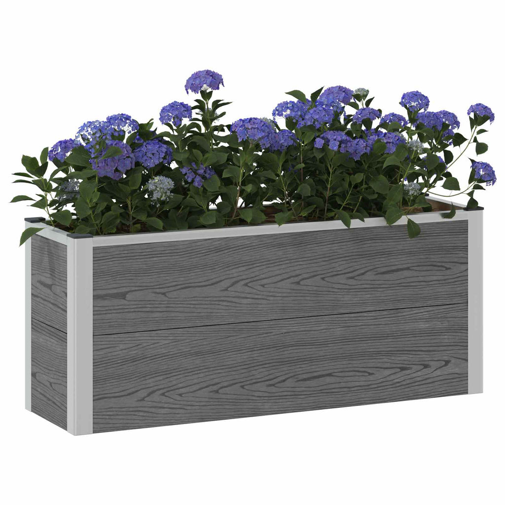 vidaXL Podniesiona rabata ogrodowa Szary 100 x 30 x 42 cm