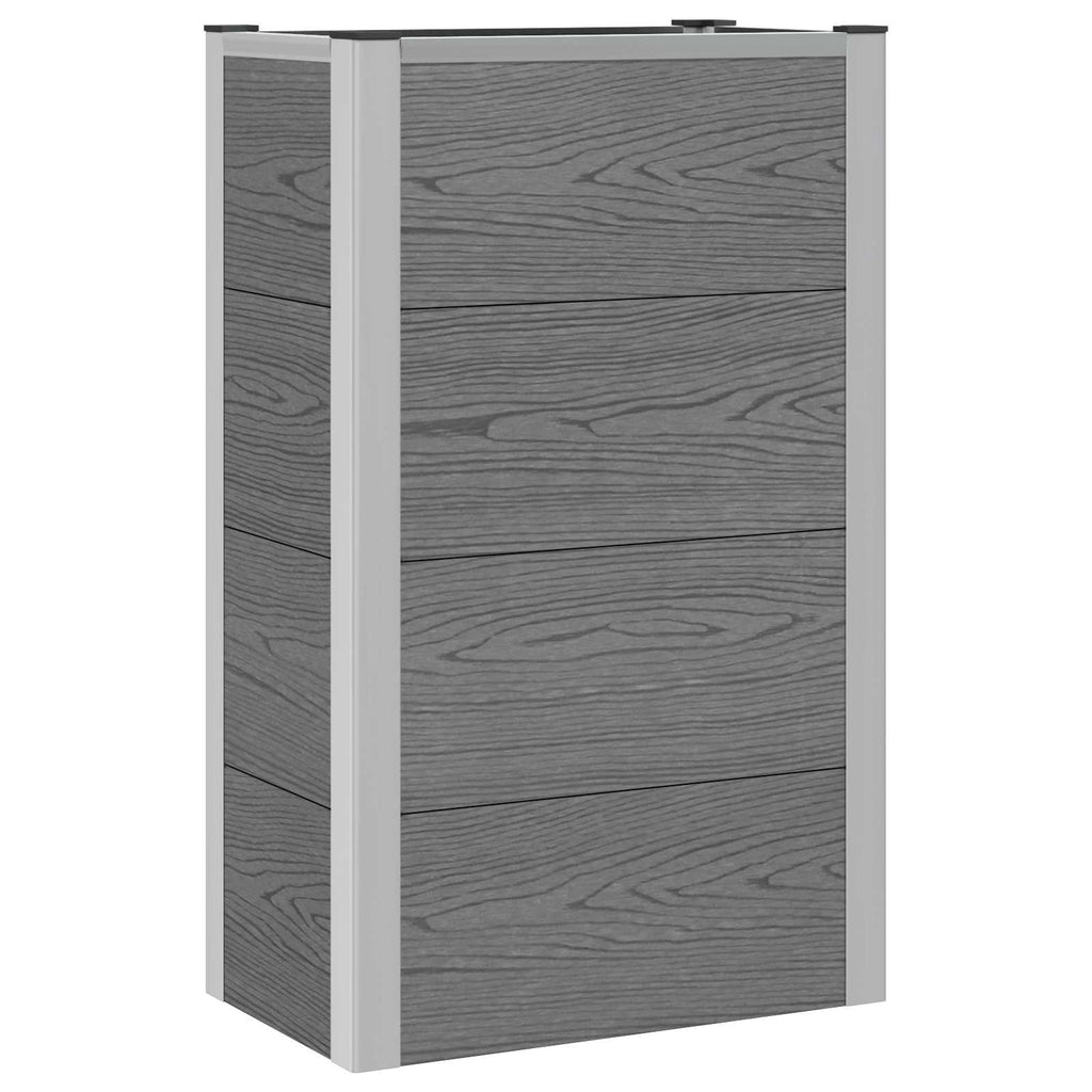 vidaXL Podniesiona rabata ogrodowa Szary 50 x 30 x 82 cm