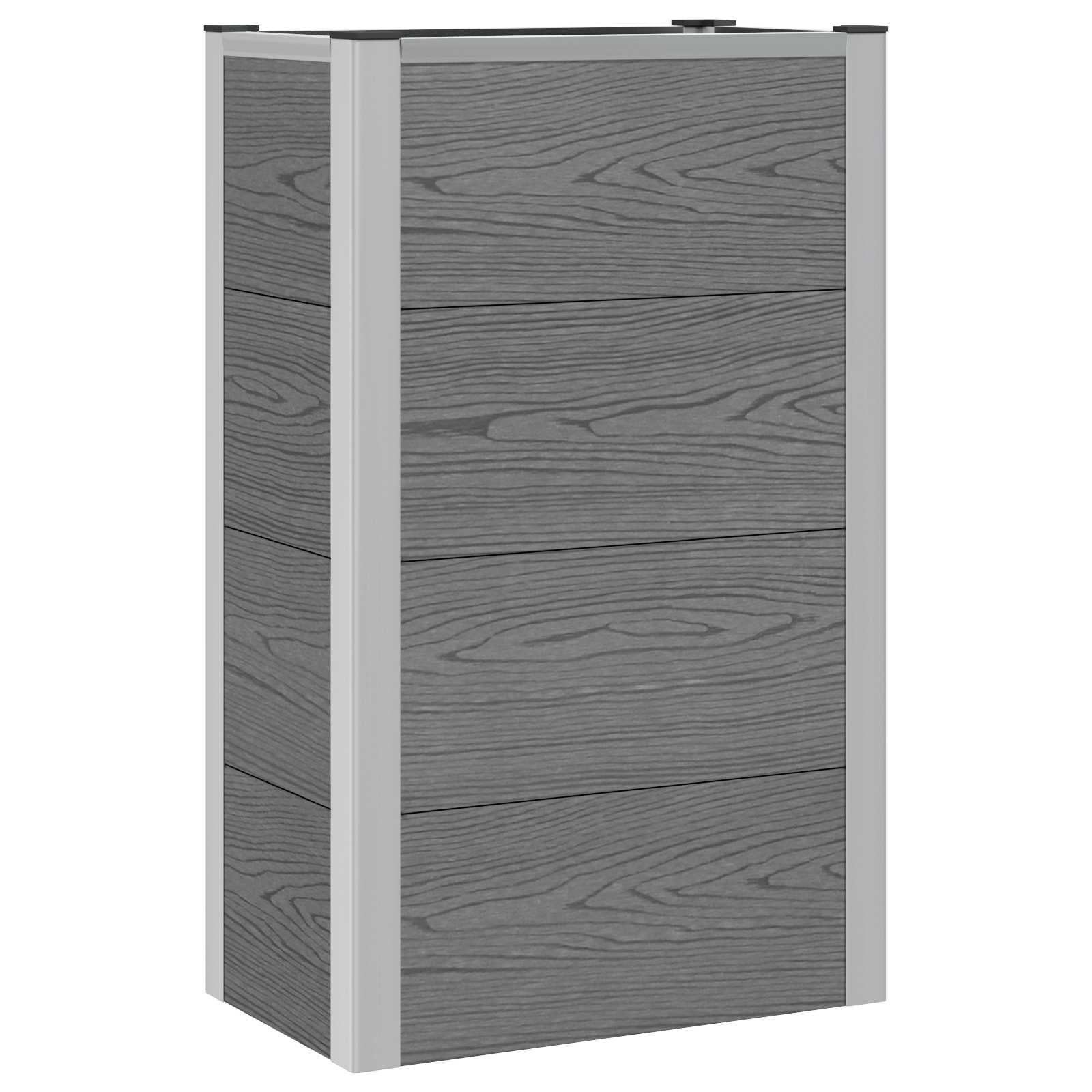 vidaXL Podniesiona rabata ogrodowa Szary 50 x 30 x 82 cm