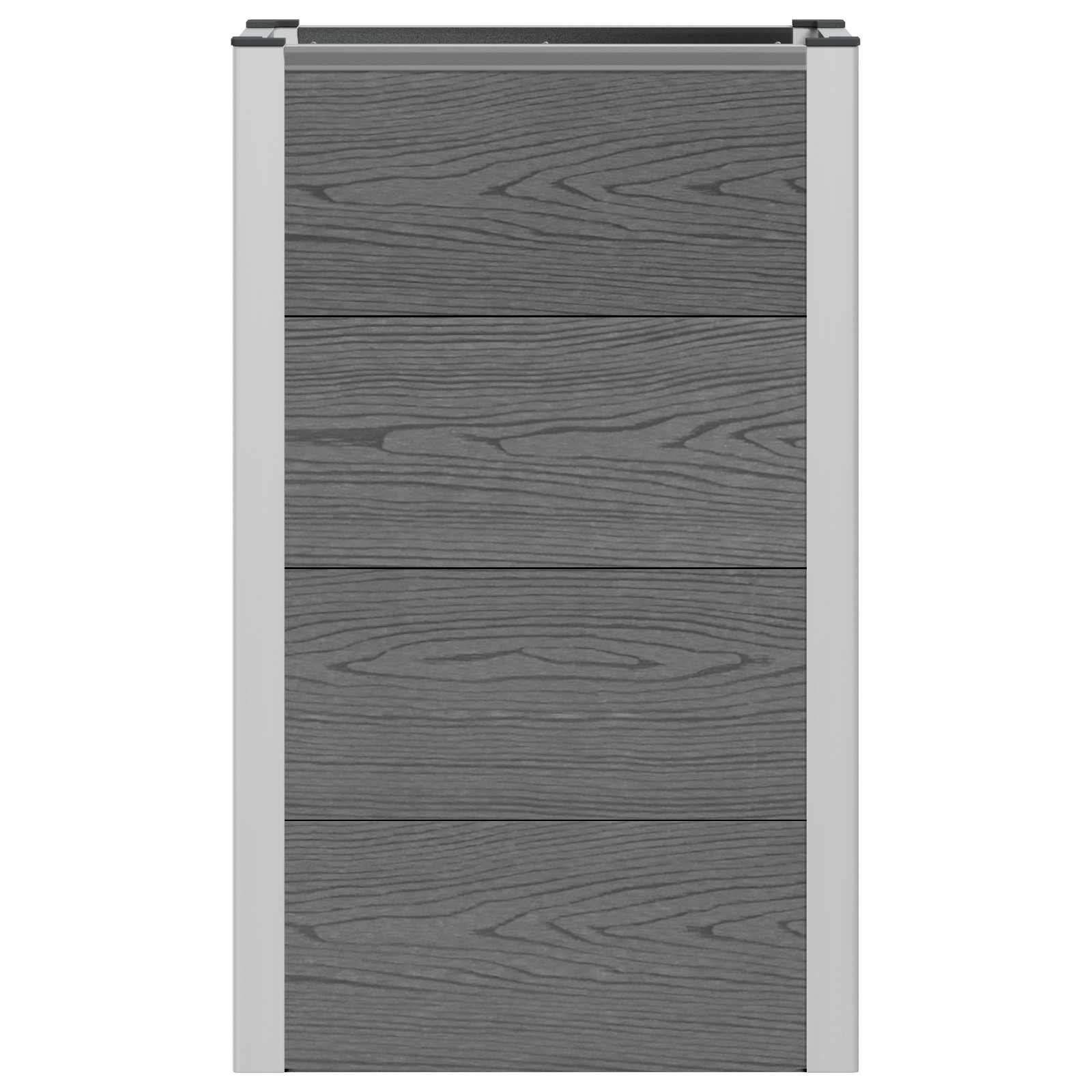 vidaXL Podniesiona rabata ogrodowa Szary 50 x 30 x 82 cm