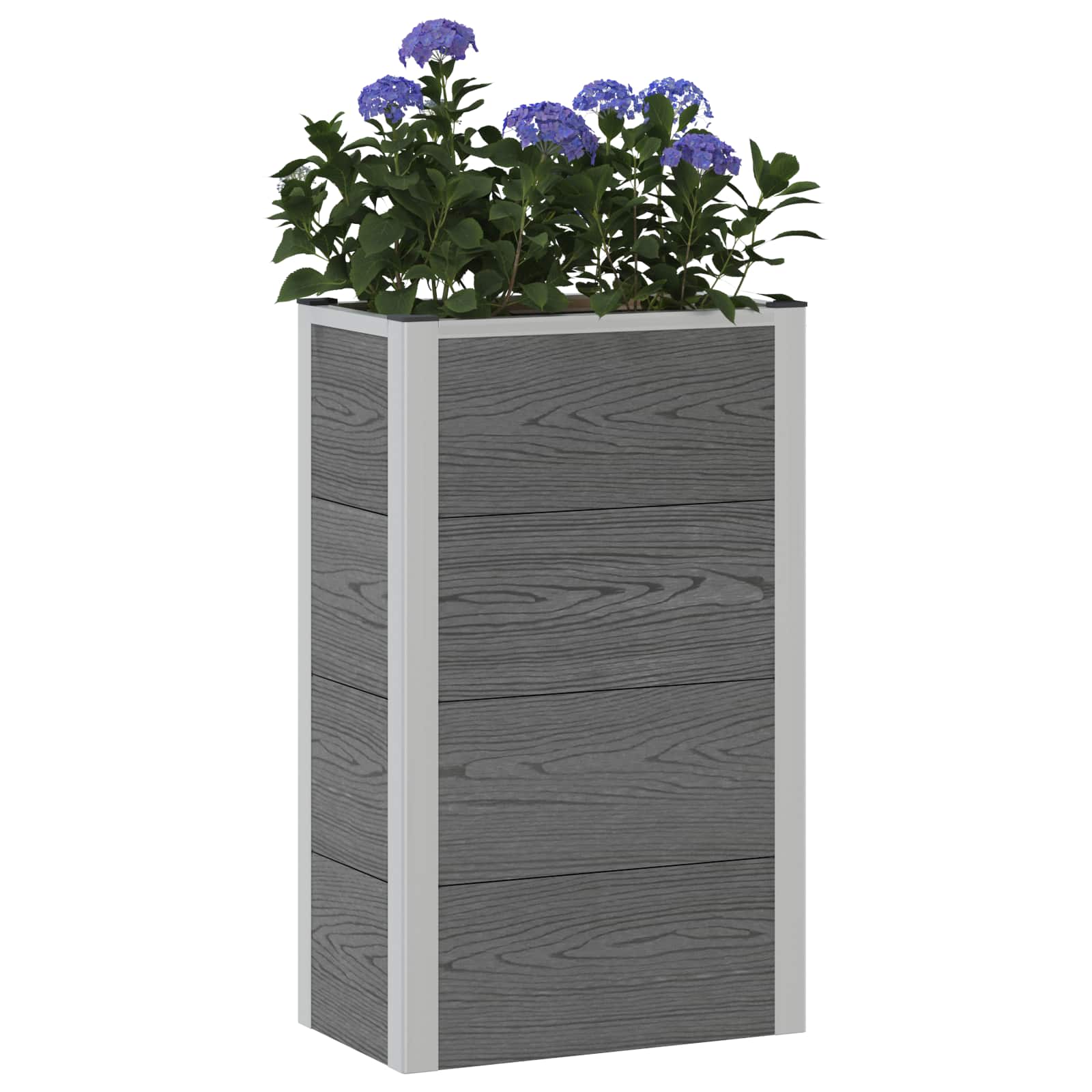 vidaXL Podniesiona rabata ogrodowa Szary 50 x 30 x 82 cm