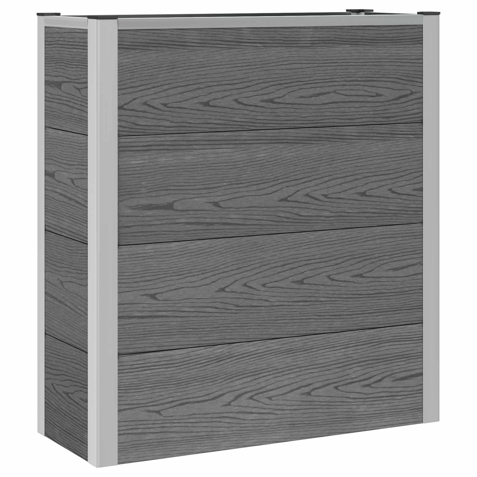 vidaXL Podniesiona rabata ogrodowa Szary 75 x 30 x 82 cm