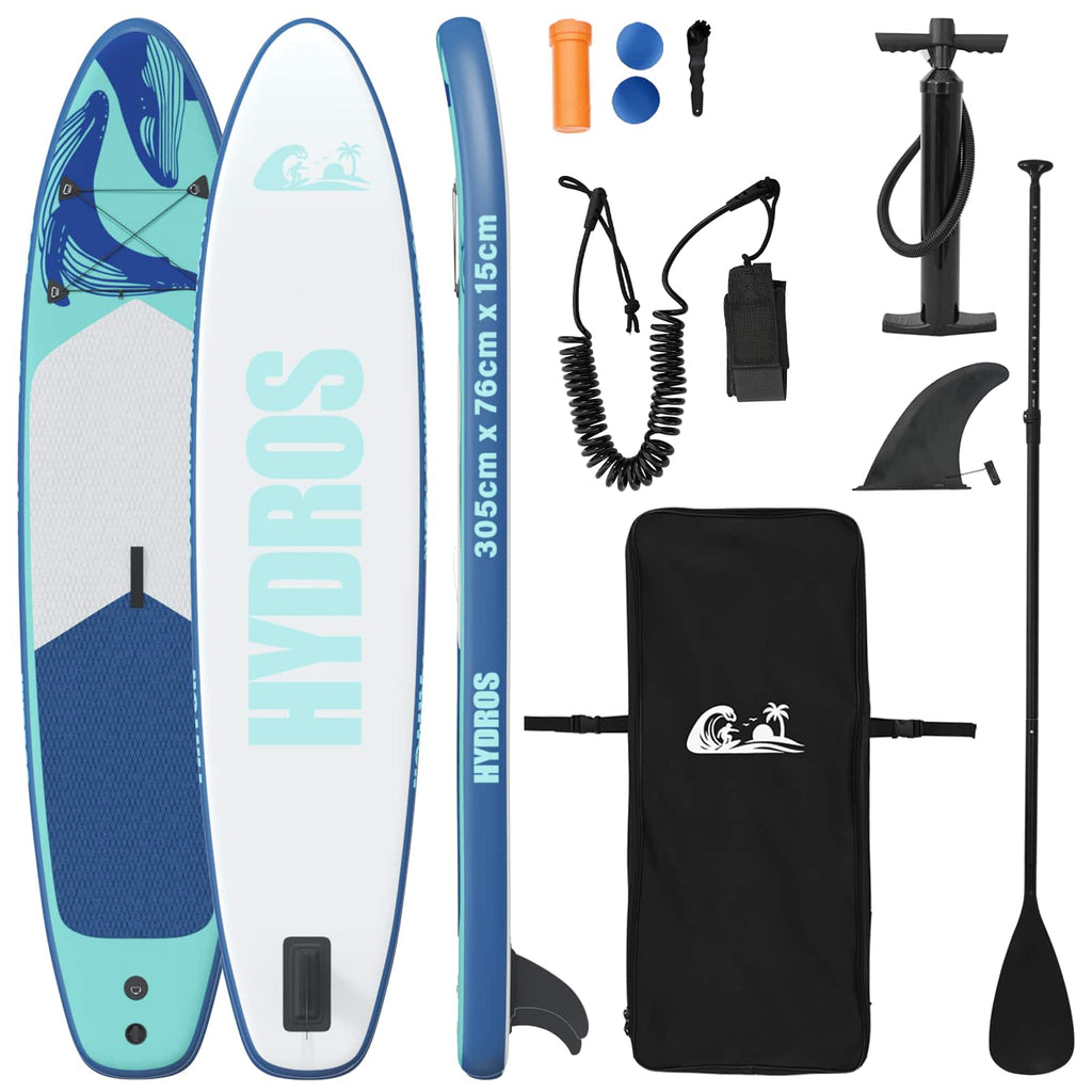 vidaXL Nadmuchiwany Paddle Board HYDROS 305 x 76 x 15 cm Turkusowy dla