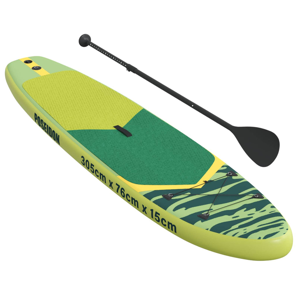 vidaXL Nadmuchiwany Paddle Board POSEIDON 305 x 76 x 15 cm zielony dla