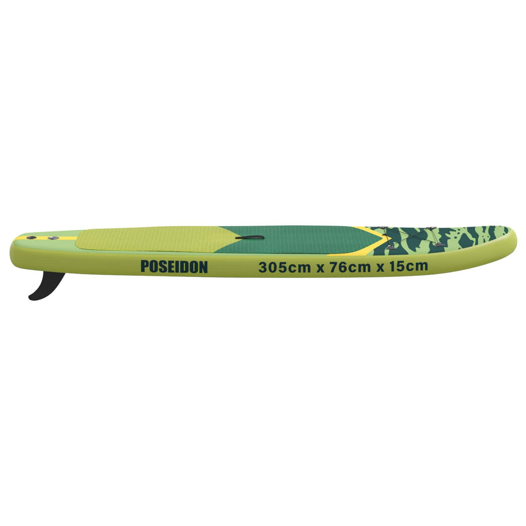 vidaXL Nadmuchiwany Paddle Board POSEIDON 305 x 76 x 15 cm zielony dla