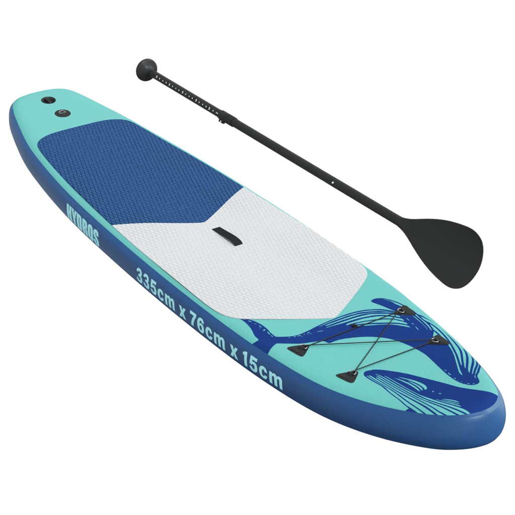 vidaXL Wdmuchiwana deska SUP HYDROS 335 x 76 x 15 cm Turkusowy dla