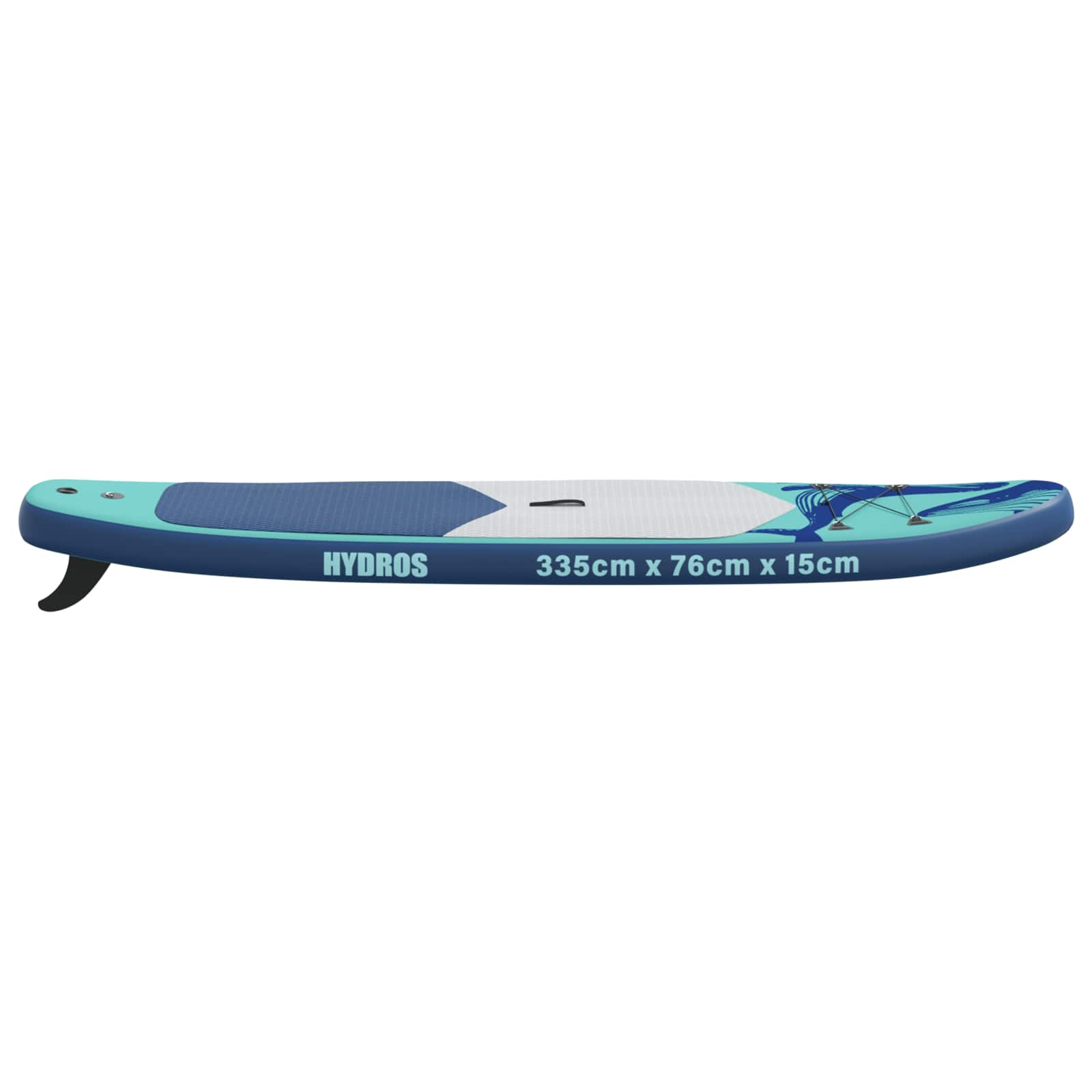 vidaXL Wdmuchiwana deska SUP HYDROS 335 x 76 x 15 cm Turkusowy dla