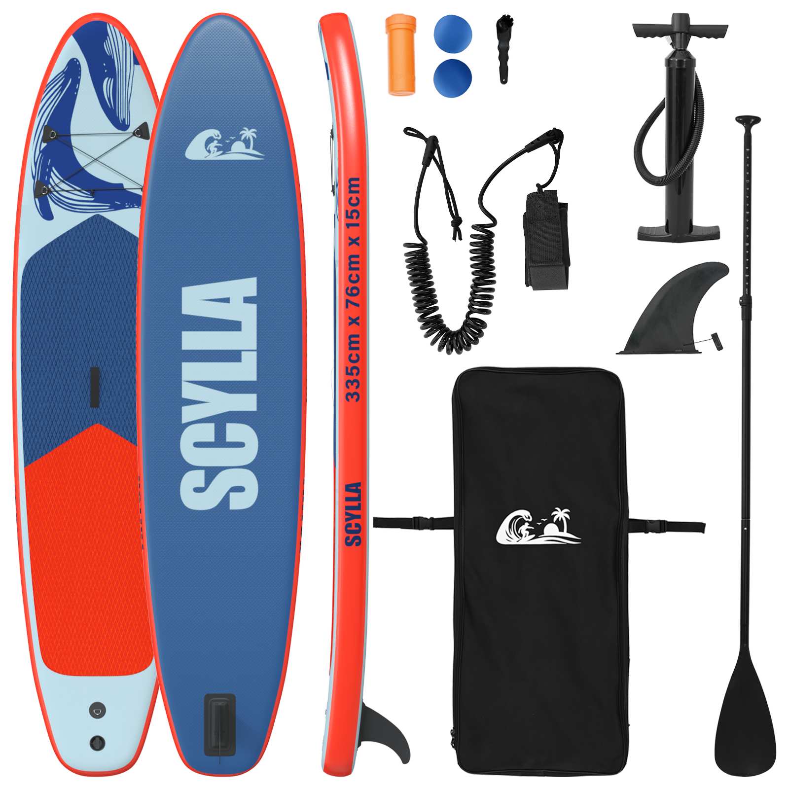 vidaXL Nadmuchiwany Paddle Board SCYLLA 335 x 76 x 15 cm niebieski dla