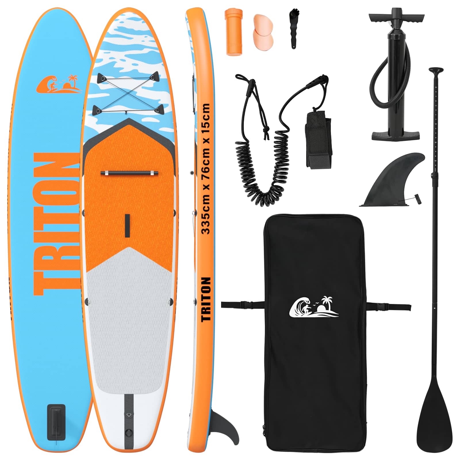 vidaXL Nadmuchiwany Paddle Board TRITON 335 x 76 x 15 cm niebieski dla