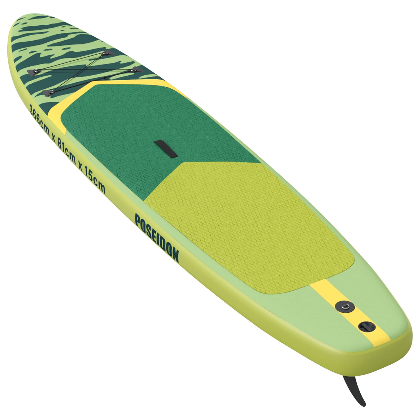 vidaXL Nadmuchiwany Paddle Board POSEIDON 366 x 81 x 15 cm zielony dla