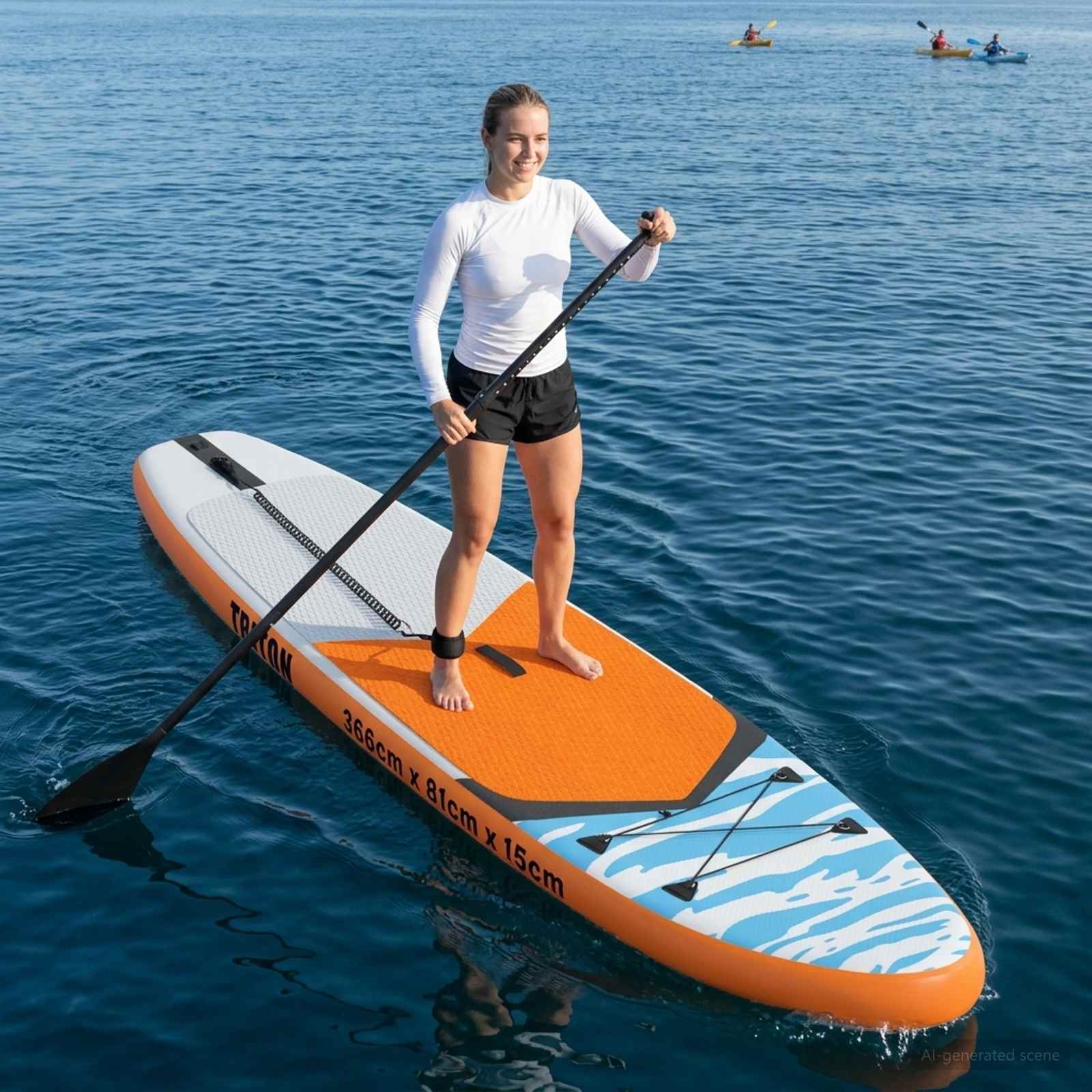 vidaXL Nadmuchiwany Paddle Board TRITON 366 x 81 x 15 cm niebieski dla
