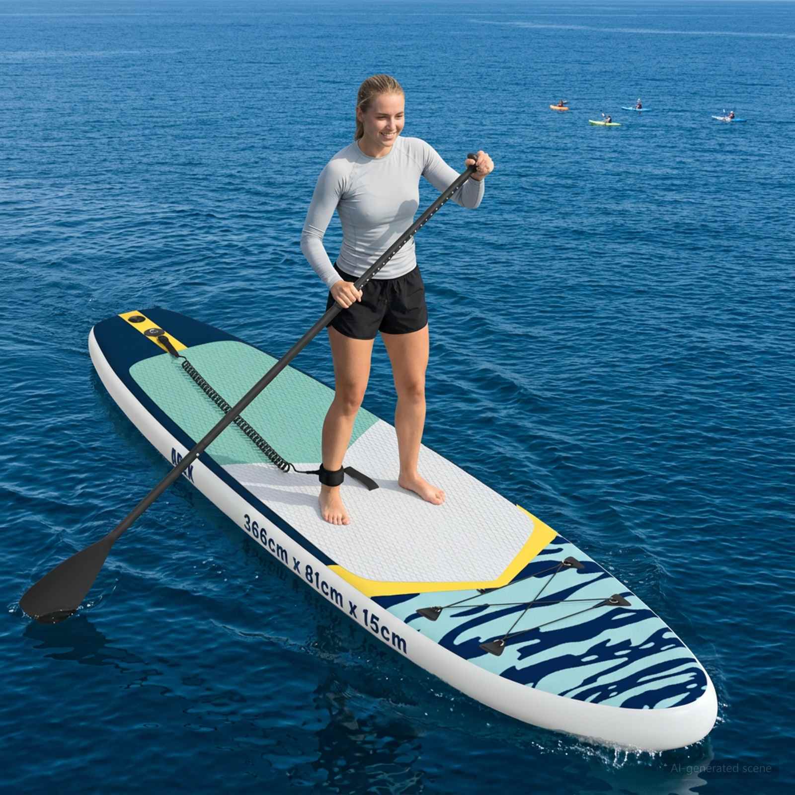 vidaXL Nadmuchiwany deska do paddleboardu APEX 366 x 81 x 15 cm dla