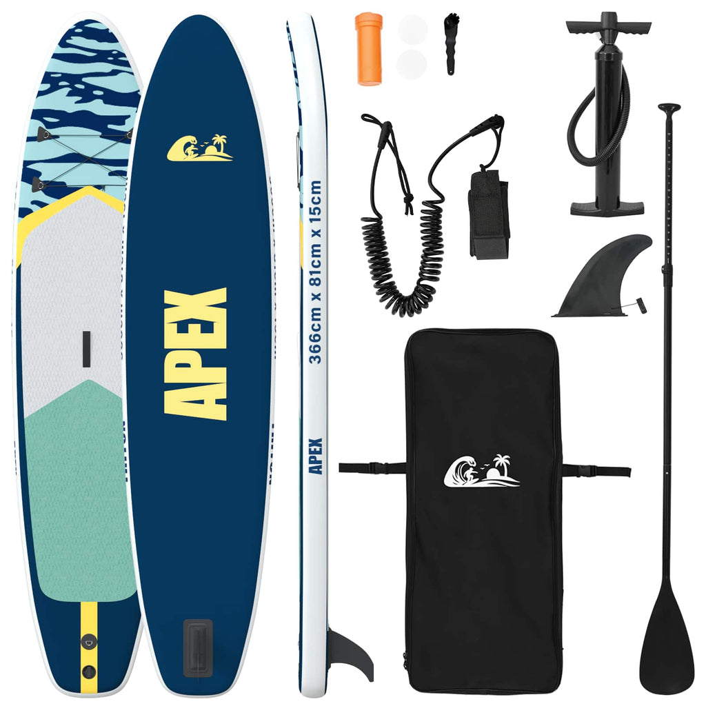 vidaXL Nadmuchiwany deska do paddleboardu APEX 366 x 81 x 15 cm dla