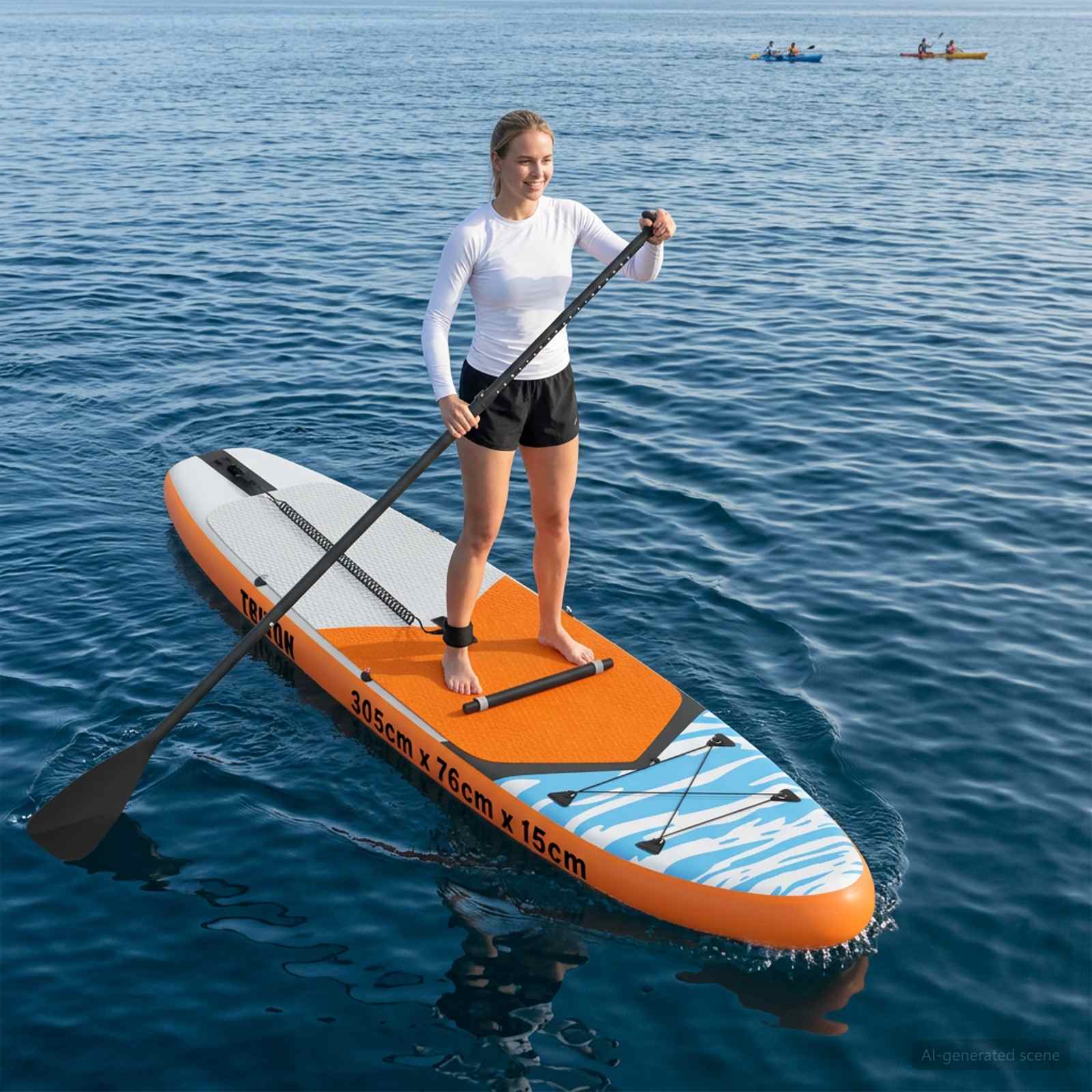 vidaXL Deska SUP z siedziskiem 2-w-1 TRITON 305 x 76 x 15 cm niebieski