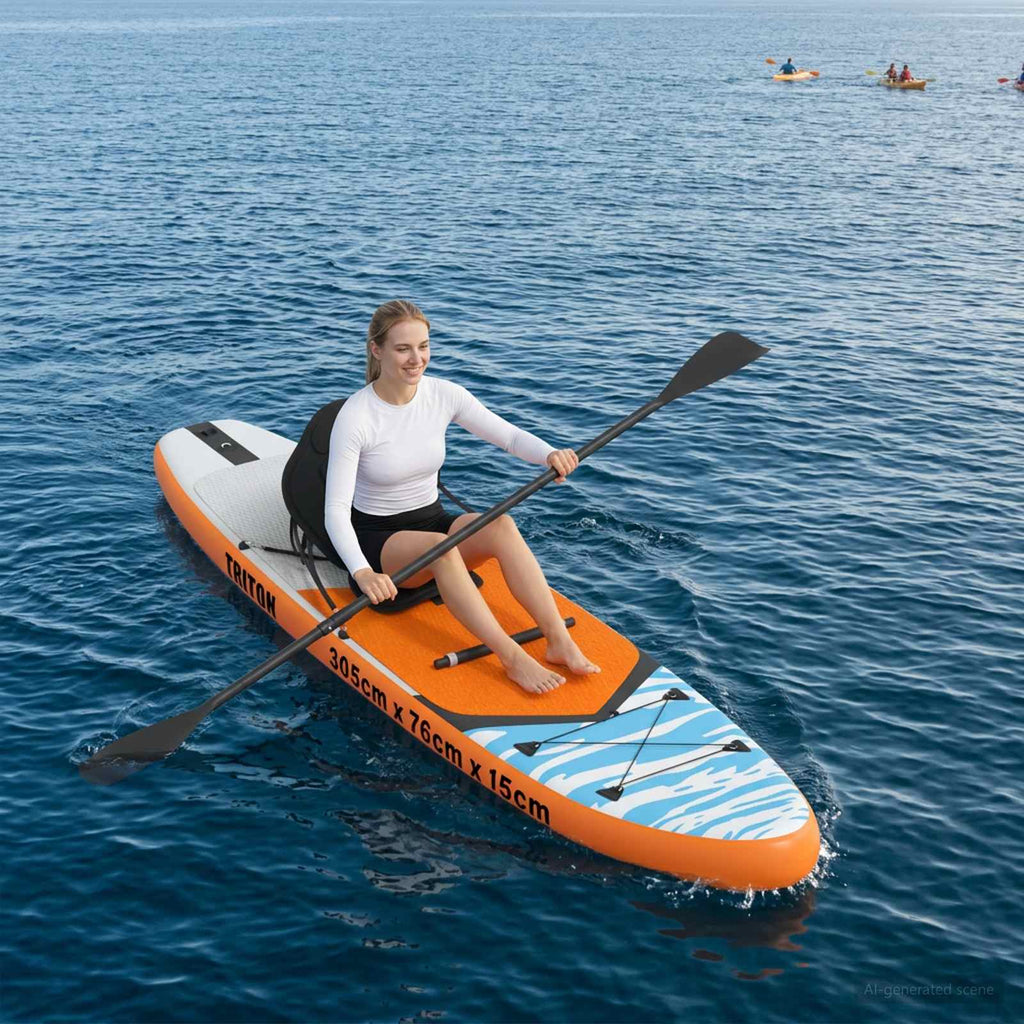 vidaXL Deska SUP z siedziskiem 2-w-1 TRITON 305 x 76 x 15 cm niebieski