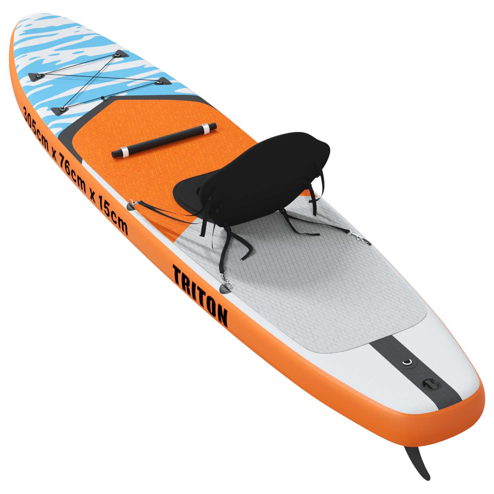 vidaXL Deska SUP z siedziskiem 2-w-1 TRITON 305 x 76 x 15 cm niebieski