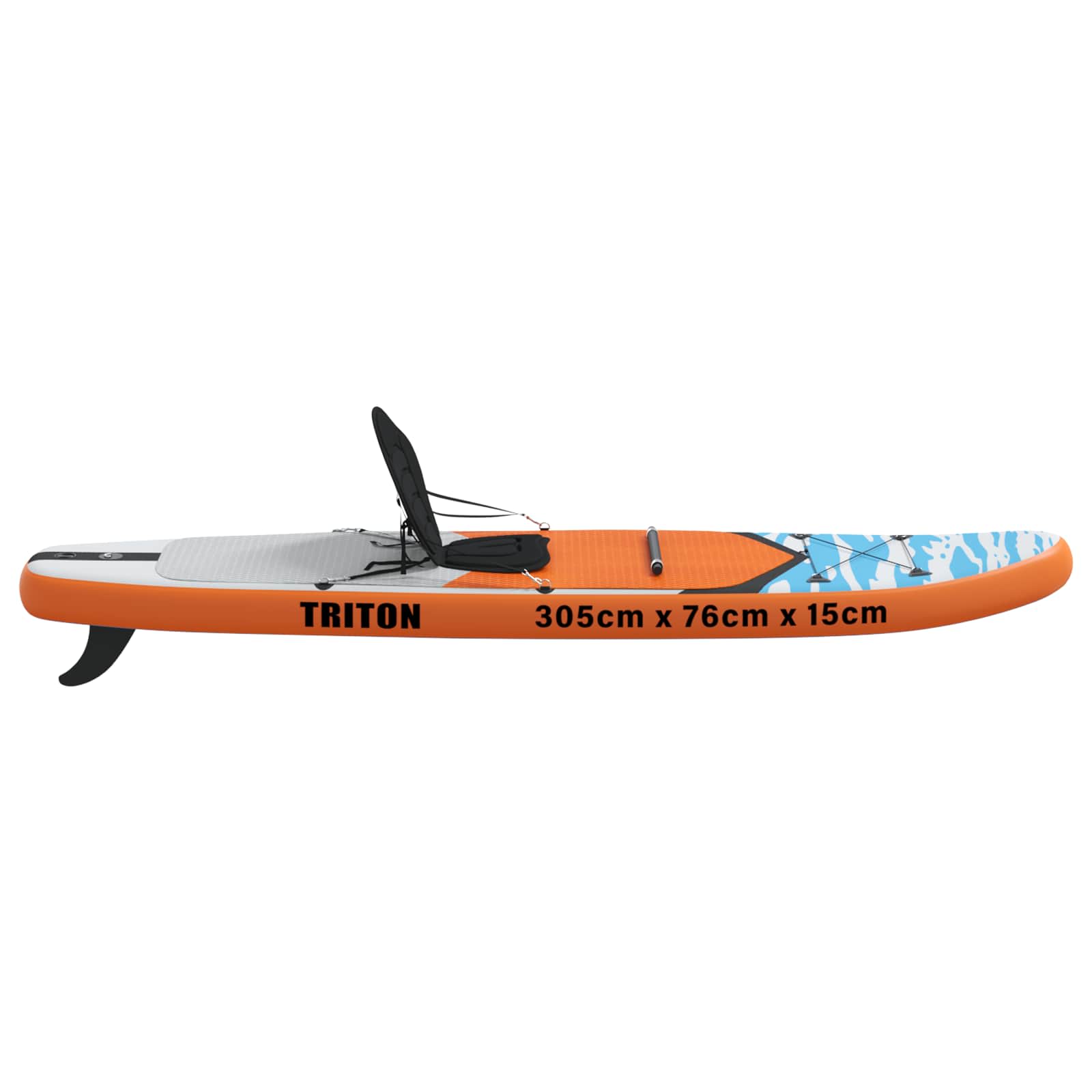 vidaXL Deska SUP z siedziskiem 2-w-1 TRITON 305 x 76 x 15 cm niebieski
