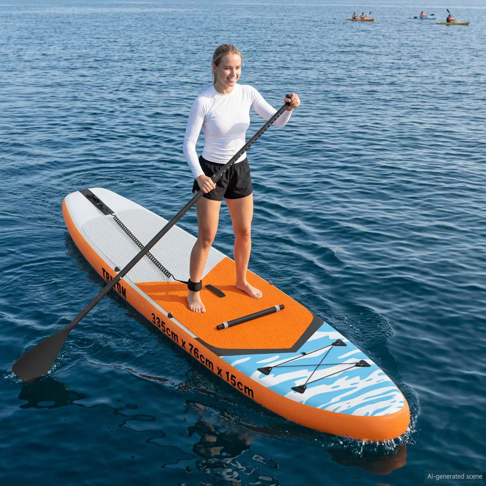 vidaXL Deska SUP z siedziskiem 2-w-1 TRITON 335 x 76 x 15 cm niebieski