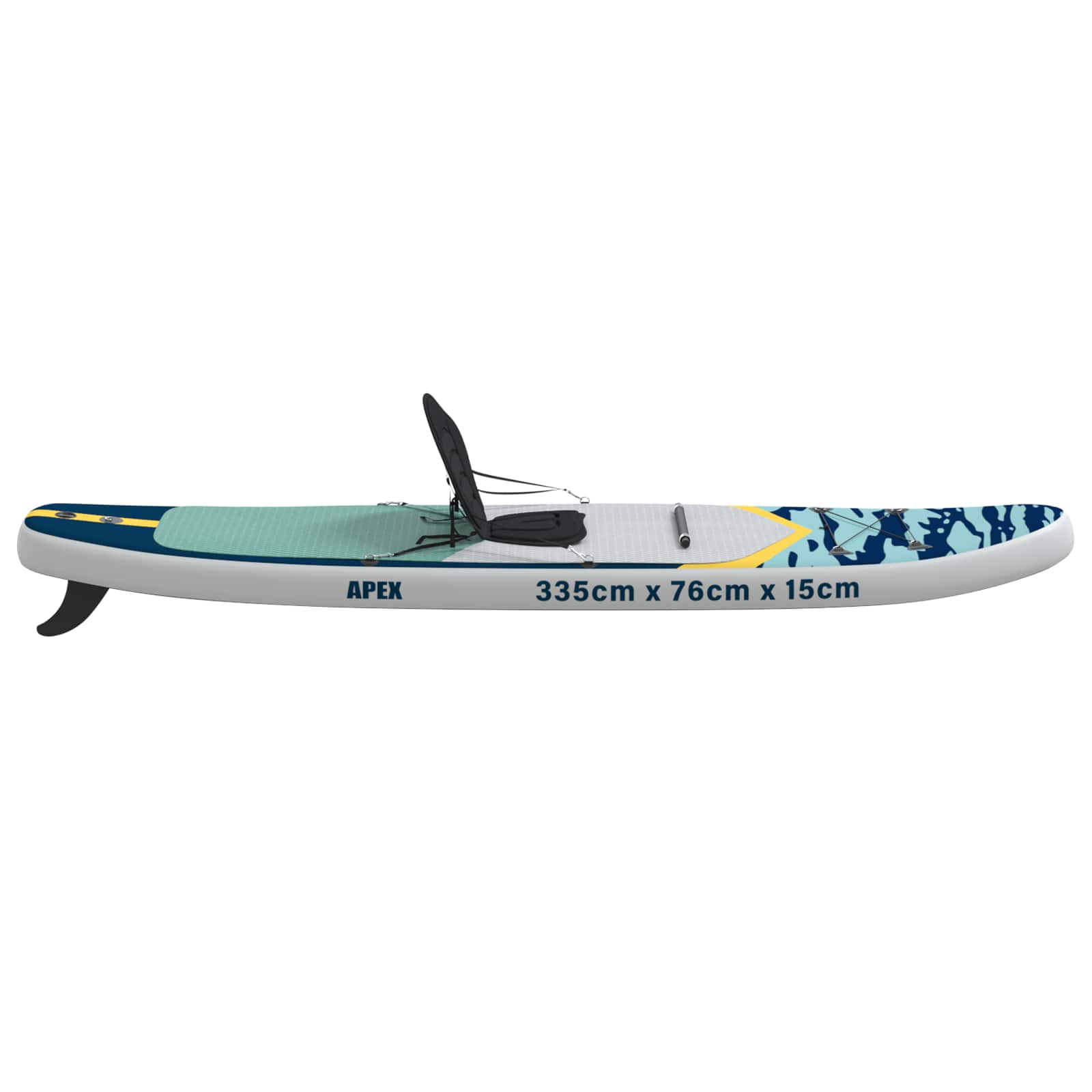 vidaXL Deska SUP z siedziskiem 2-w-1 APEX 335 x 76 x 15 cm niebieski