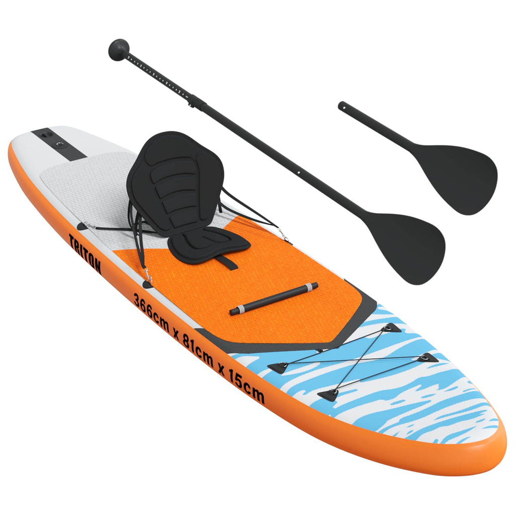 vidaXL Deska SUP z siedziskiem 2-w-1 TRITON 366 x 81 x 15 cm niebieski