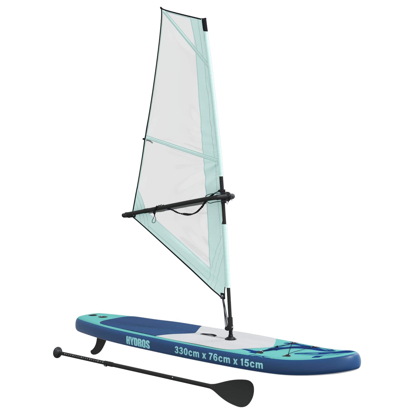 vidaXL Nadmuchiwany deska SUP z żaglem HYDROS 330 x 76 x 15 cm dla