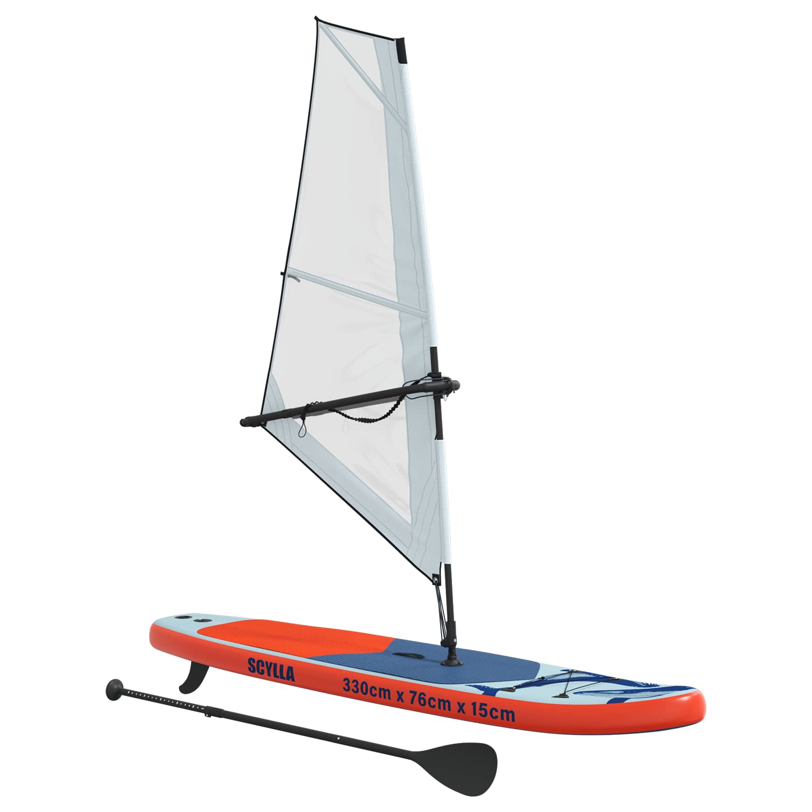 vidaXL Nadmuchiwany deska SUP z żaglem SCYLLA 330 x 76 x 15 cm dla