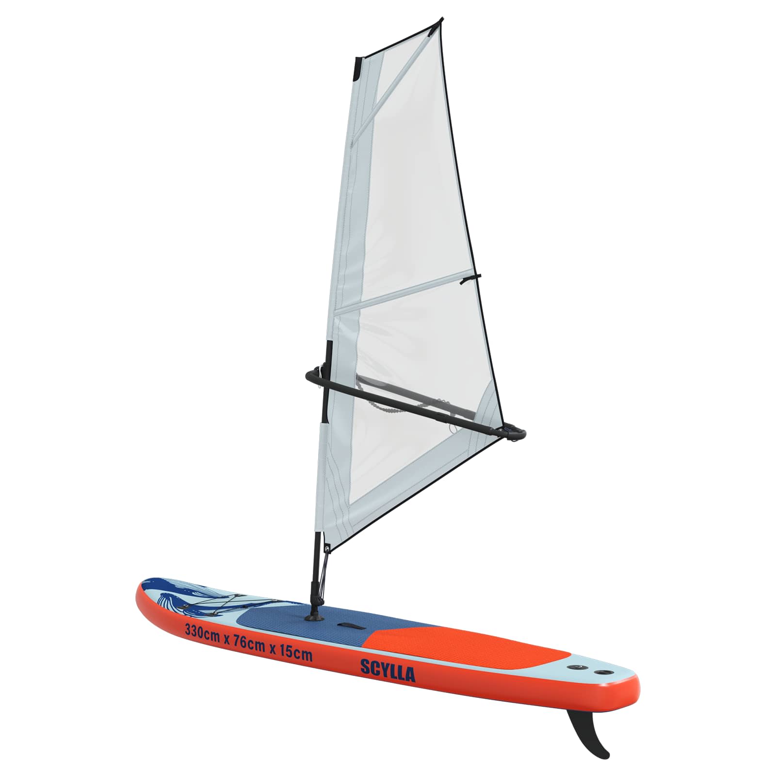 vidaXL Nadmuchiwany deska SUP z żaglem SCYLLA 330 x 76 x 15 cm dla