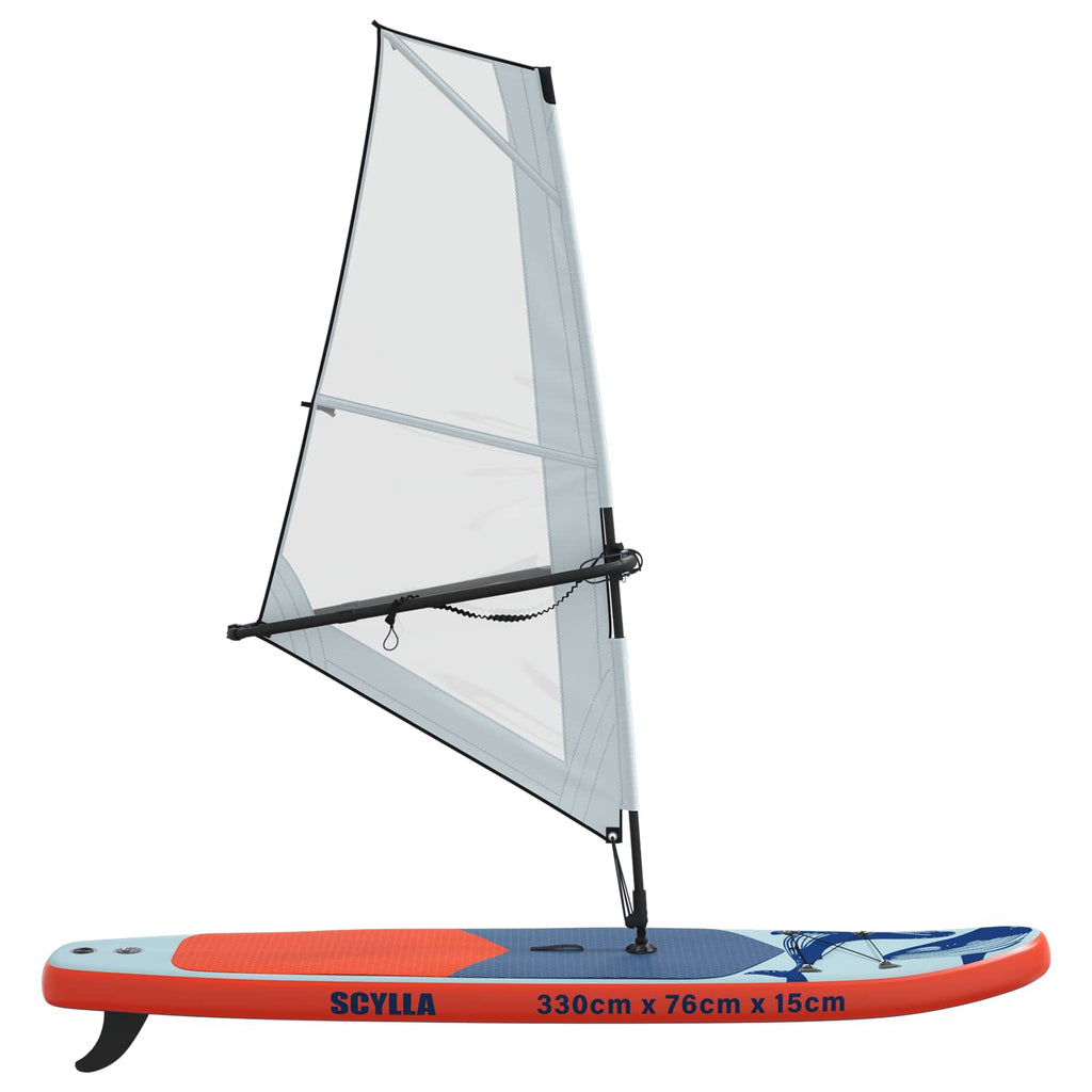 vidaXL Nadmuchiwany deska SUP z żaglem SCYLLA 330 x 76 x 15 cm dla