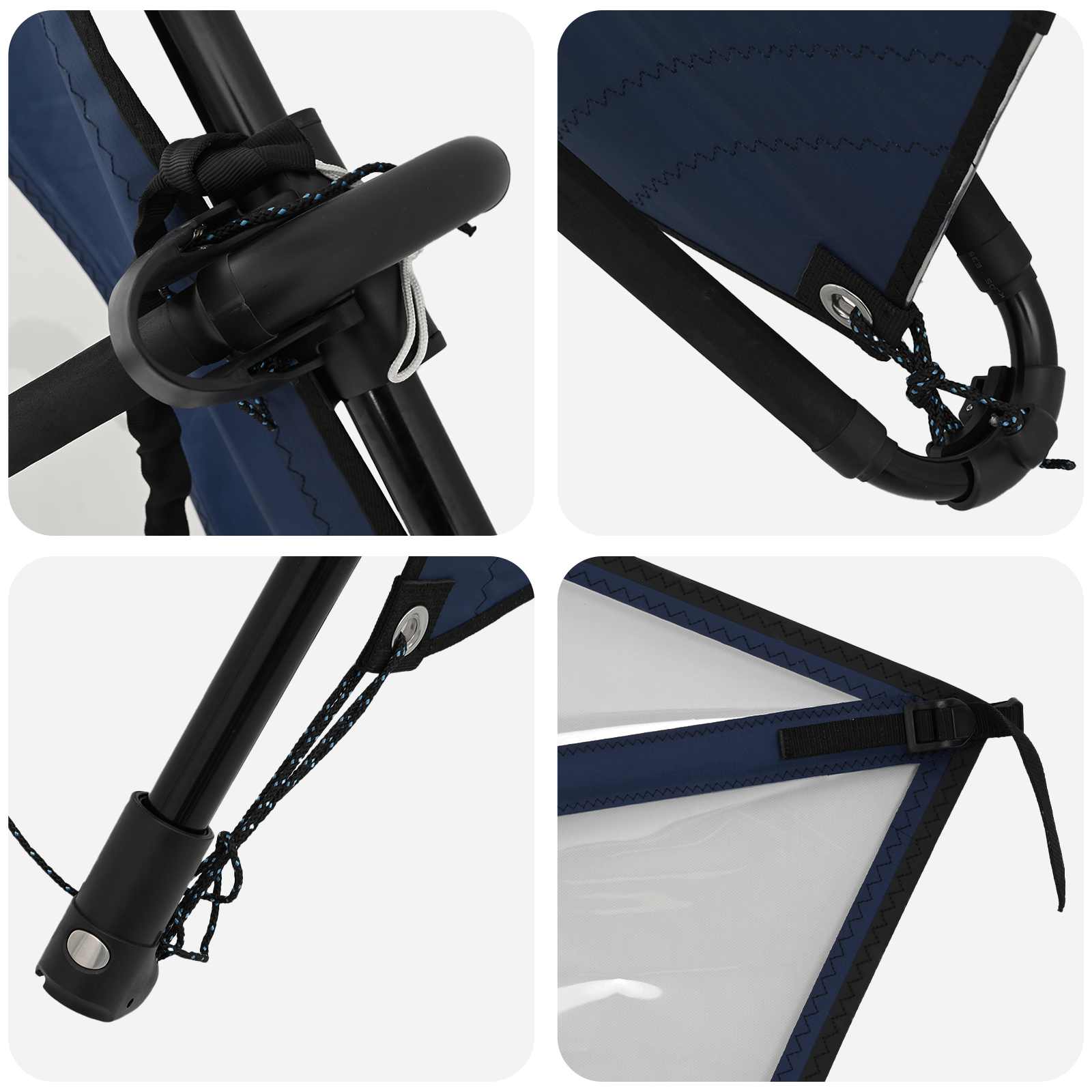 vidaXL Nadmuchiwany deska SUP z żaglem APEX 330 x 76 x 15 cm niebieski