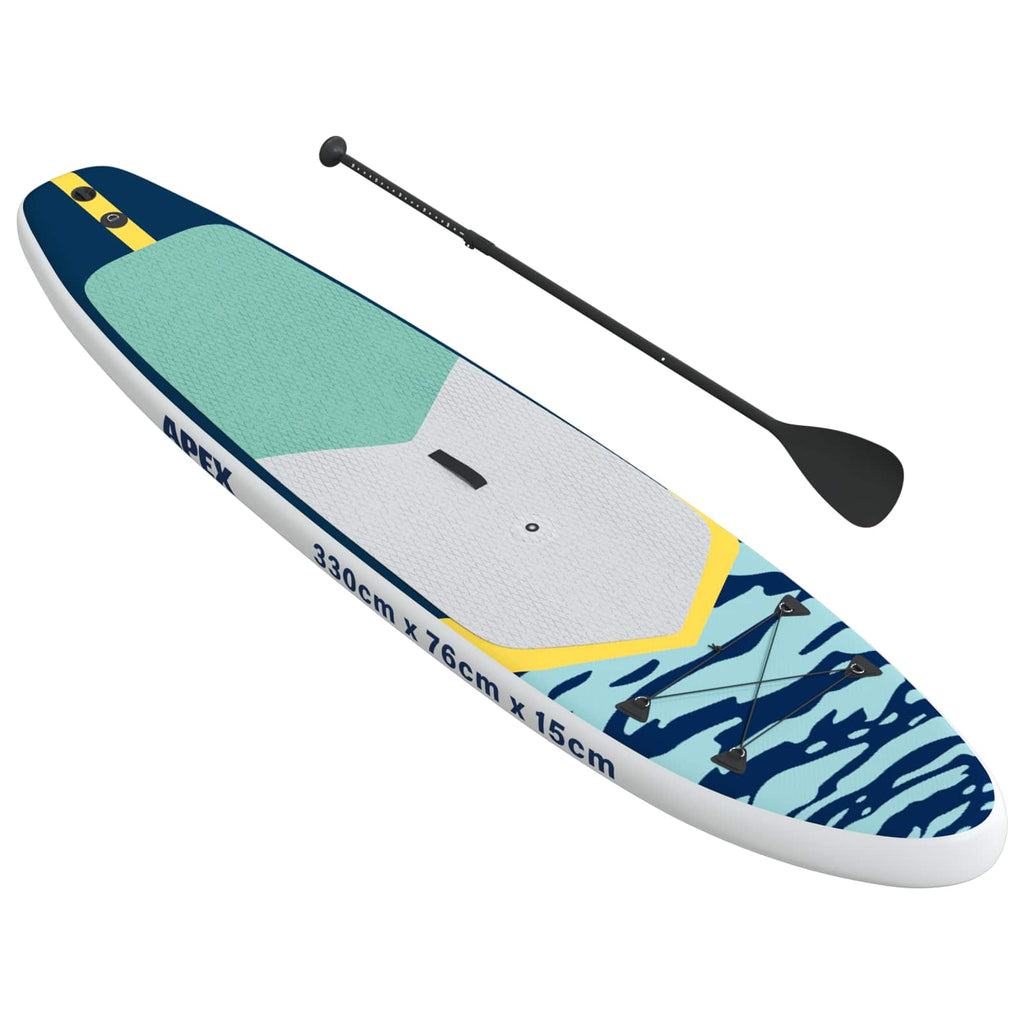 vidaXL Nadmuchiwany deska SUP z żaglem APEX 330 x 76 x 15 cm niebieski