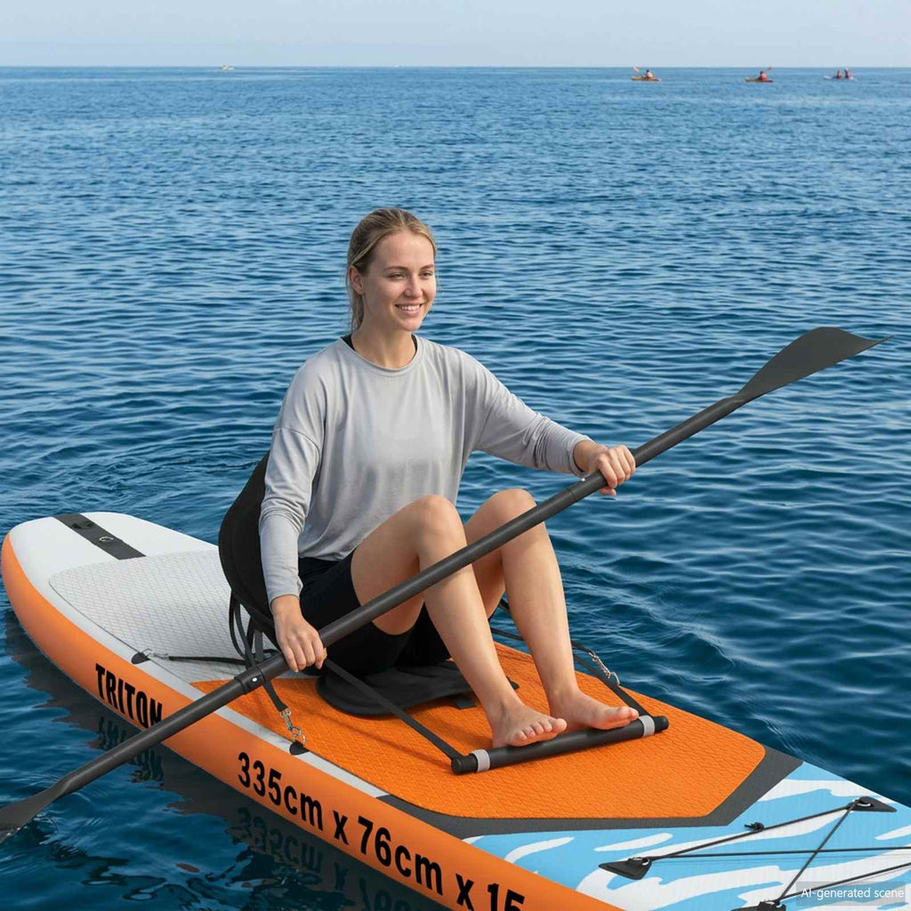 vidaXL Siedzisko do paddle board 52 x 31 x 45 cm Lyocell Czarny