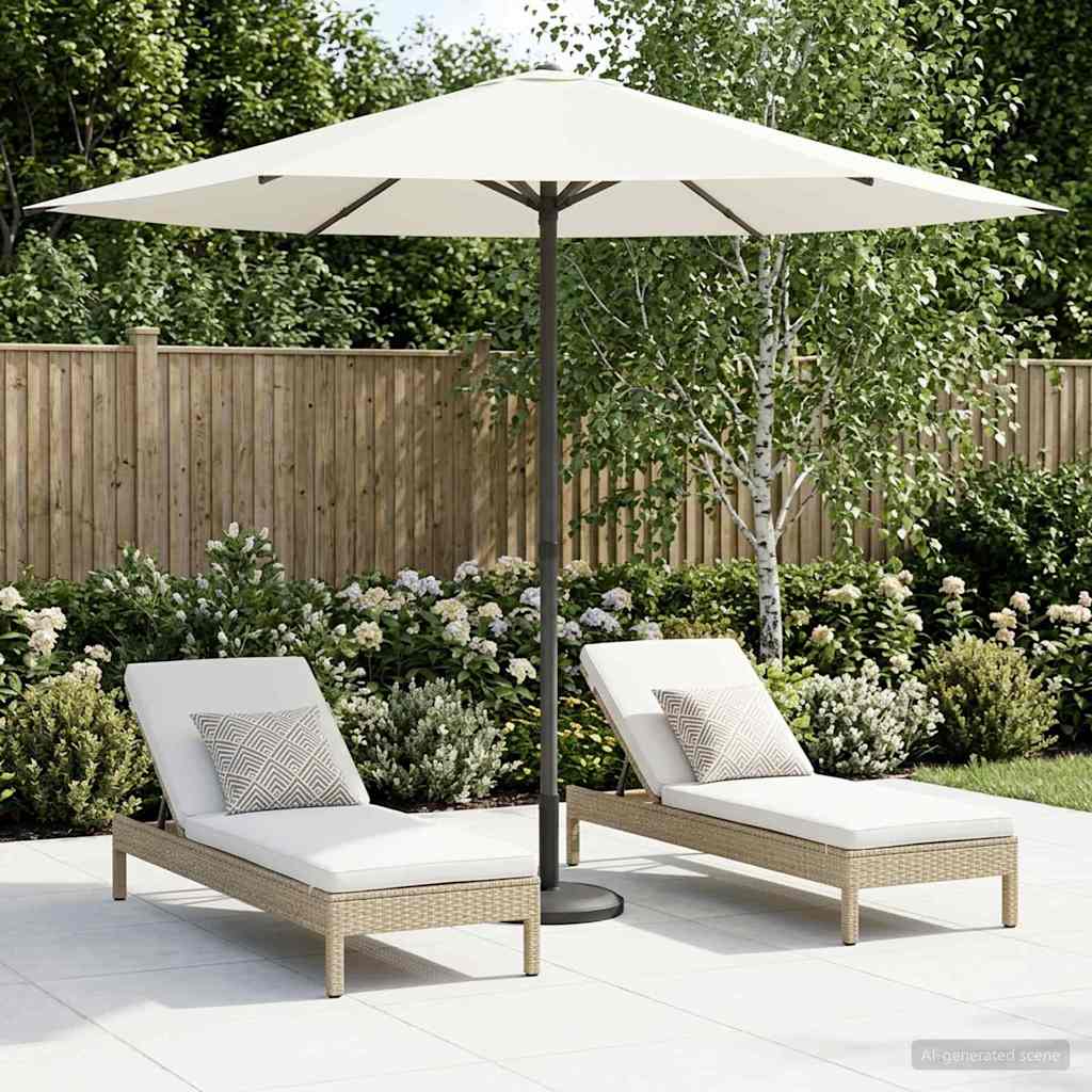 vidaXL Parasolka ogrodowa 230 x 230 cm Poliester Prostokątny kremowy