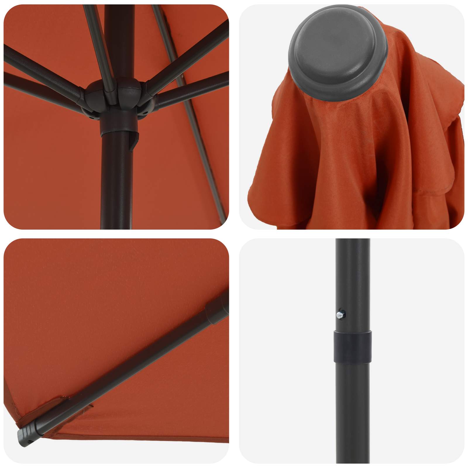vidaXL Parasolka ogrodowa 230 x 230 cm Poliester Prostokątny terakota