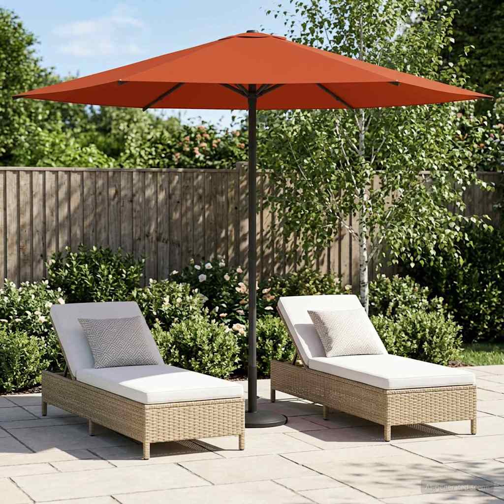vidaXL Parasolka ogrodowa 230 x 230 cm Poliester Prostokątny terakota