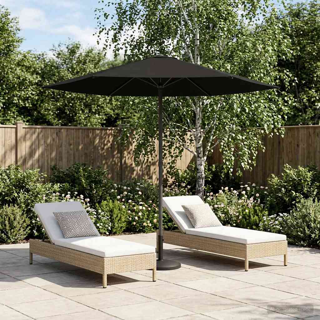 vidaXL Parasolka ogrodowa 230 x 230 cm Poliester Prostokątny Czarny