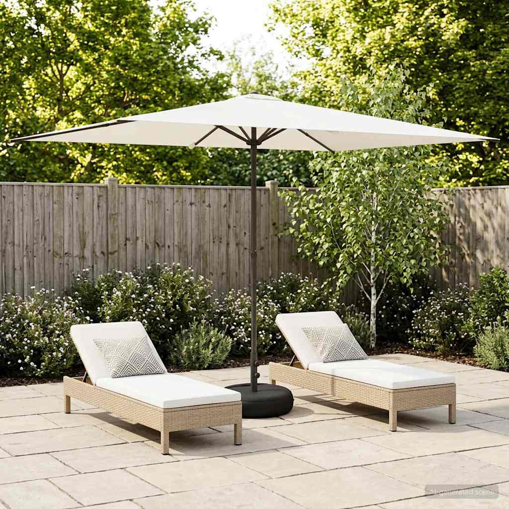 vidaXL Parasol ogrodowy z podstawą 200 x 300 cm Poliester Prostokątny