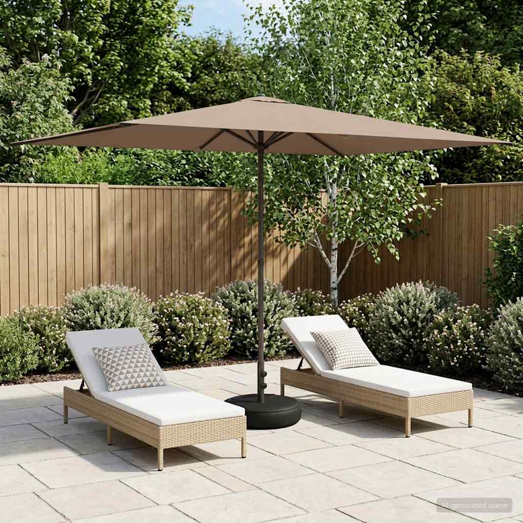 vidaXL Parasol ogrodowy z podstawą 200 x 300 cm Poliester Prostokątny