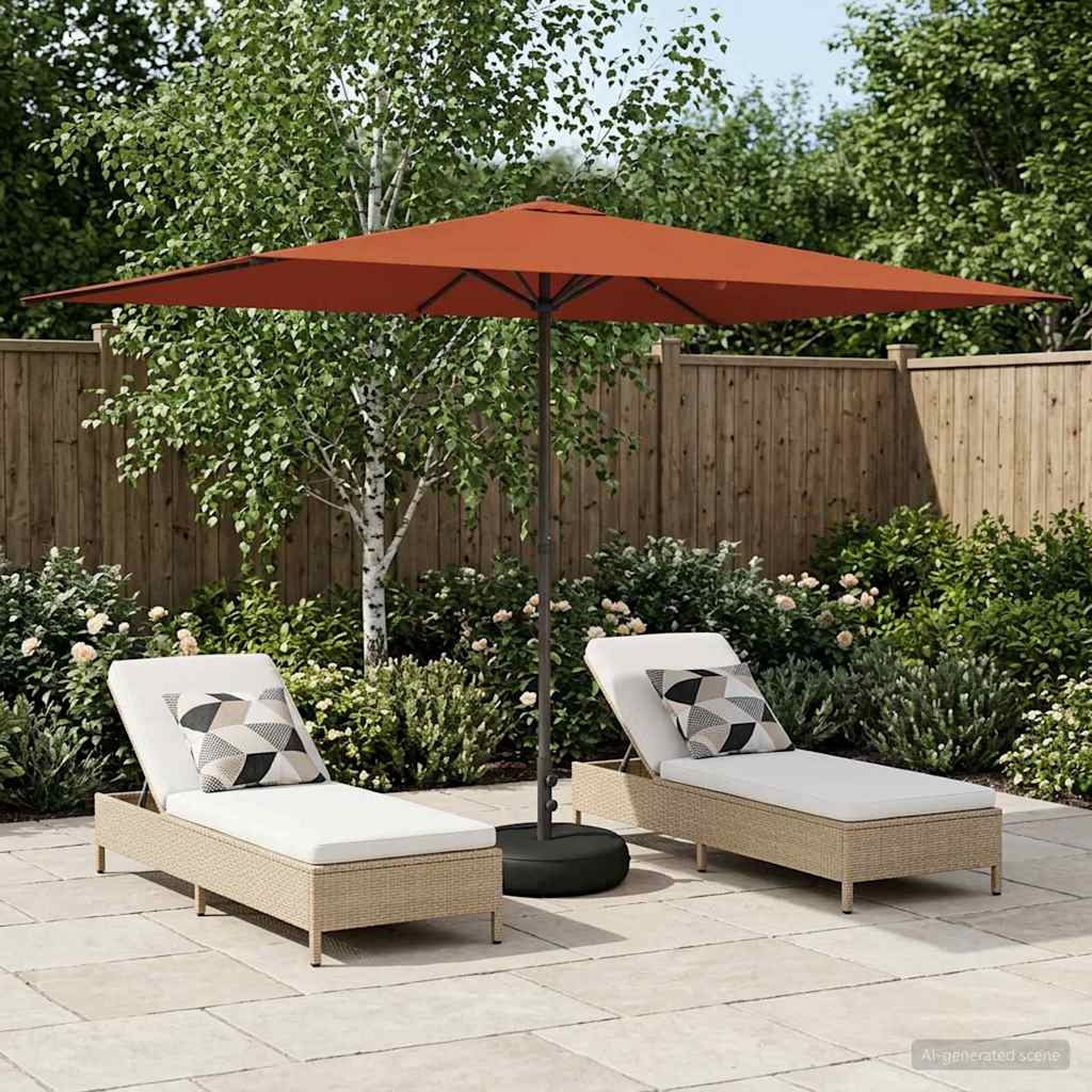 vidaXL Parasol ogrodowy z podstawą 200 x 300 cm Poliester Prostokątny