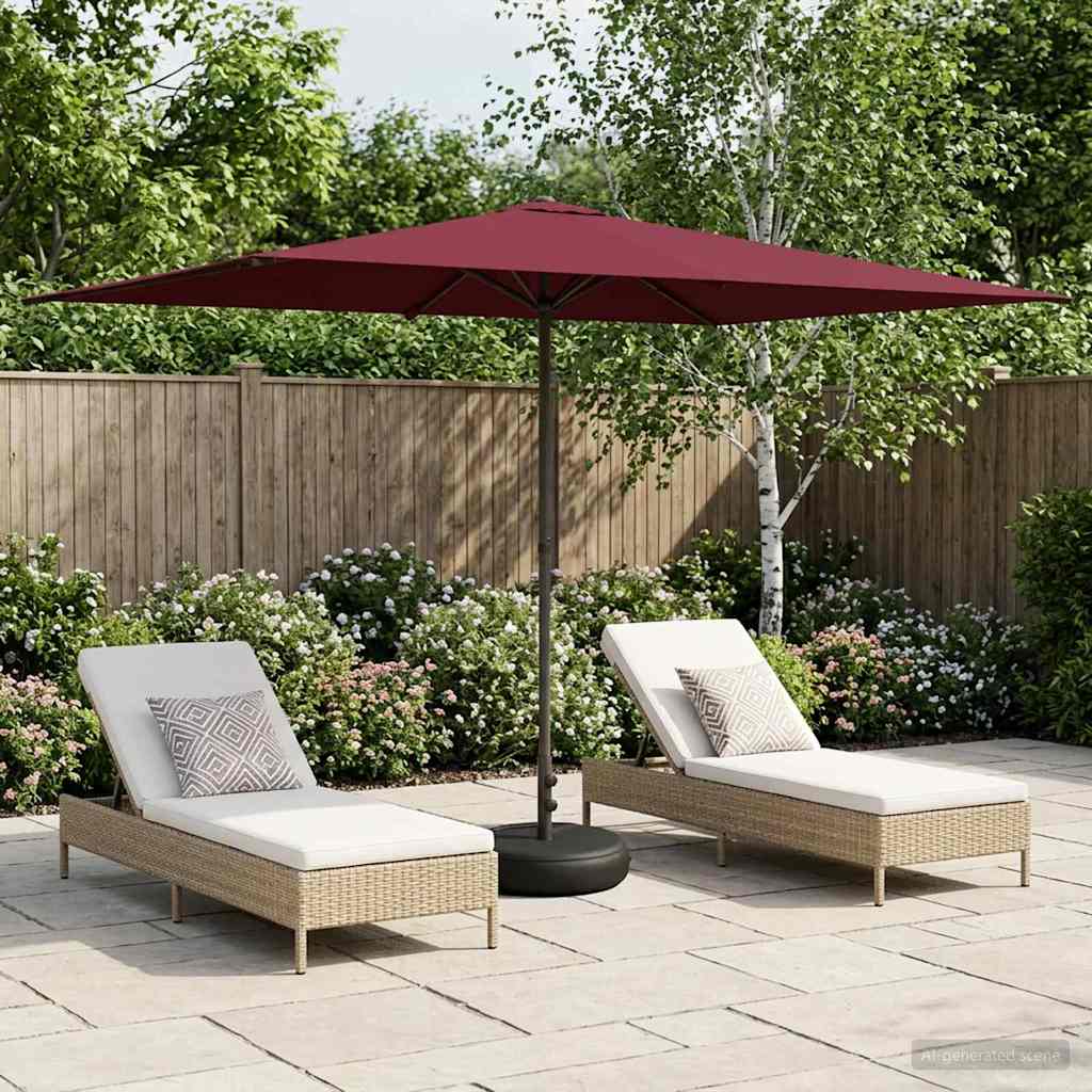 vidaXL Parasol ogrodowy z podstawą 200 x 300 cm Poliester Prostokątny