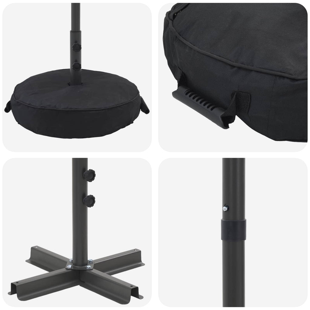vidaXL Parasol ogrodowy z podstawą 200 x 300 cm Poliester Prostokątny