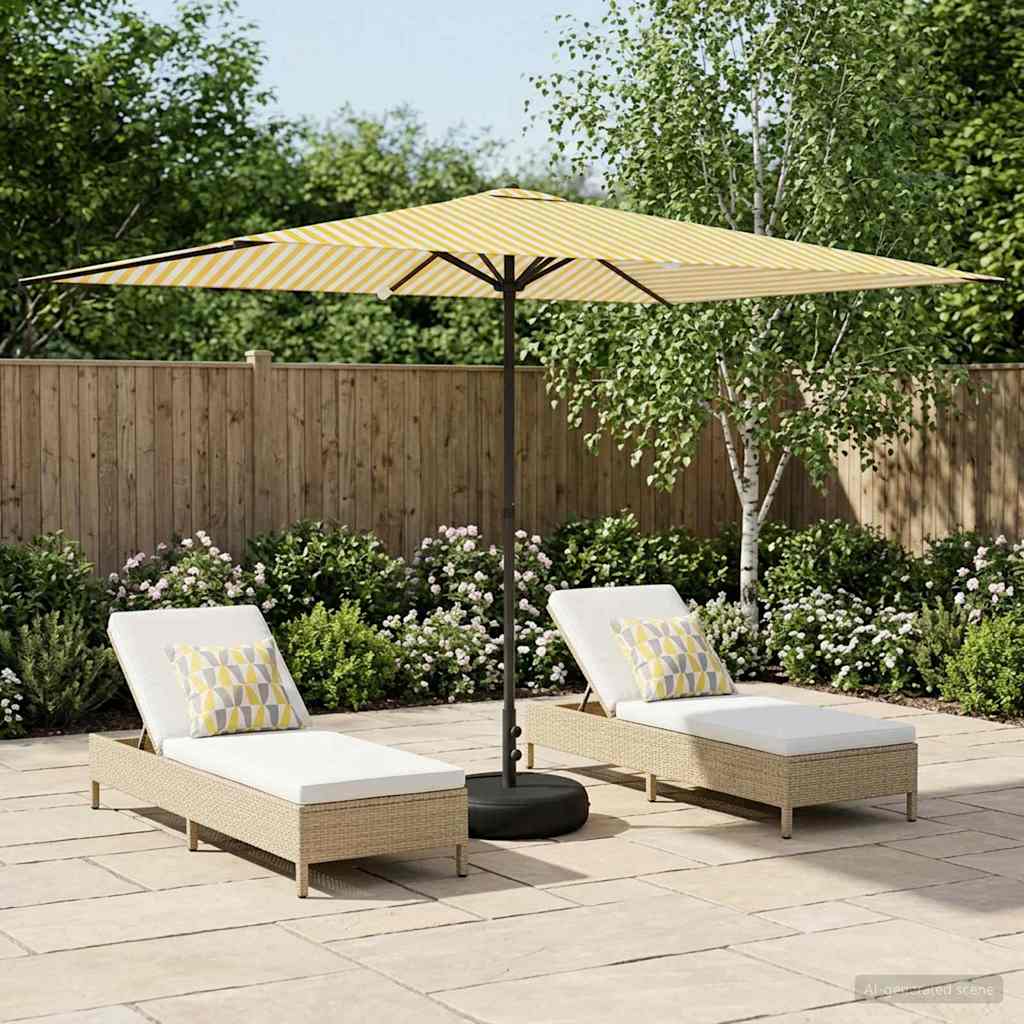 vidaXL Parasol ogrodowy z podstawą 200 x 300 cm Poliester Prostokątny