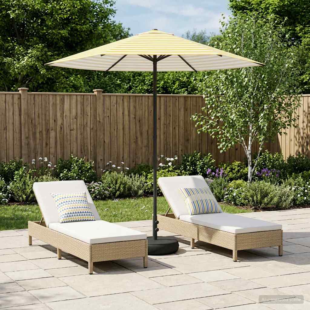 vidaXL Parasol ogrodowy z podstawą 230 x 230 cm Poliester Prostokątny