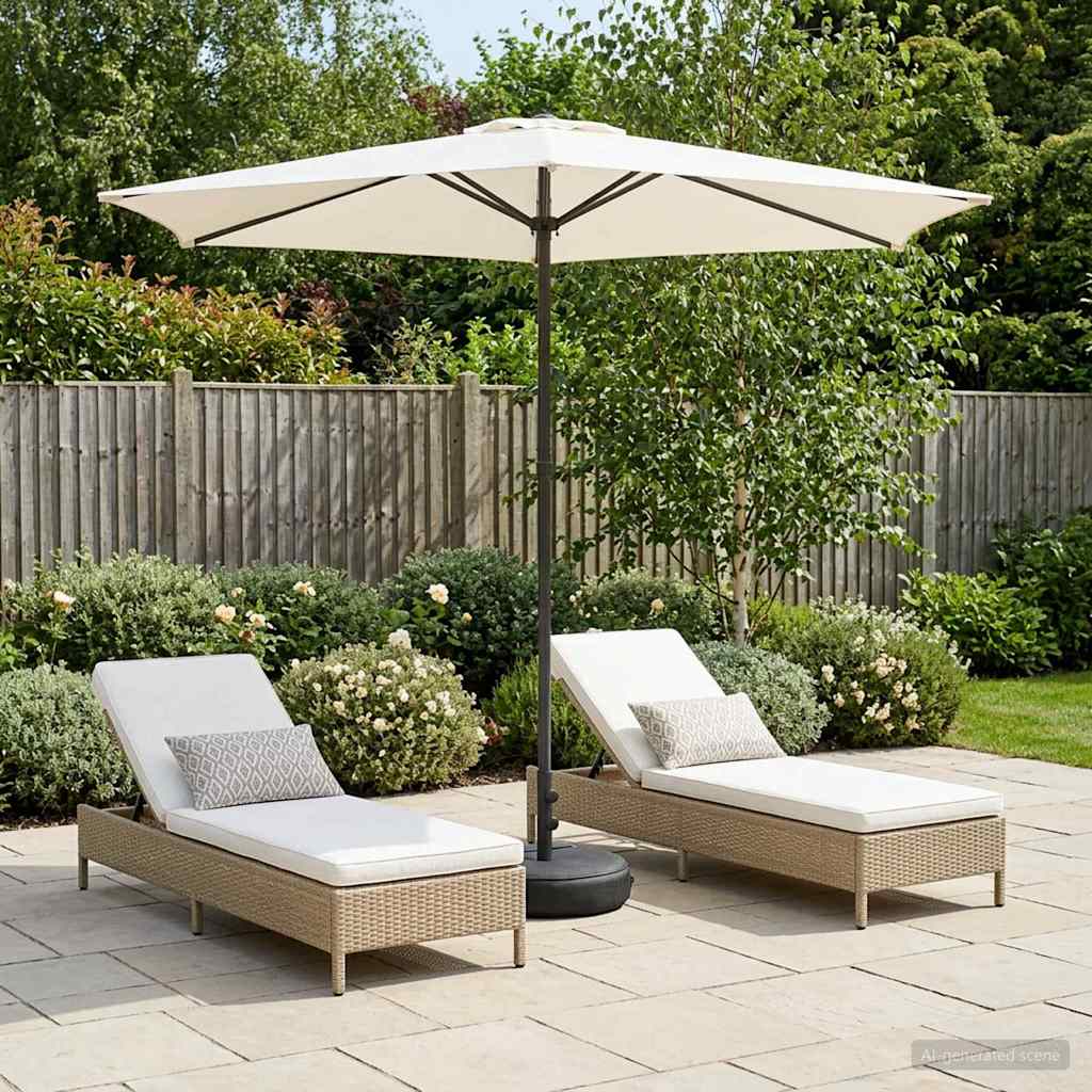 vidaXL Parasol ogrodowy z podstawą 270 x 270 cm Poliester Prostokątny